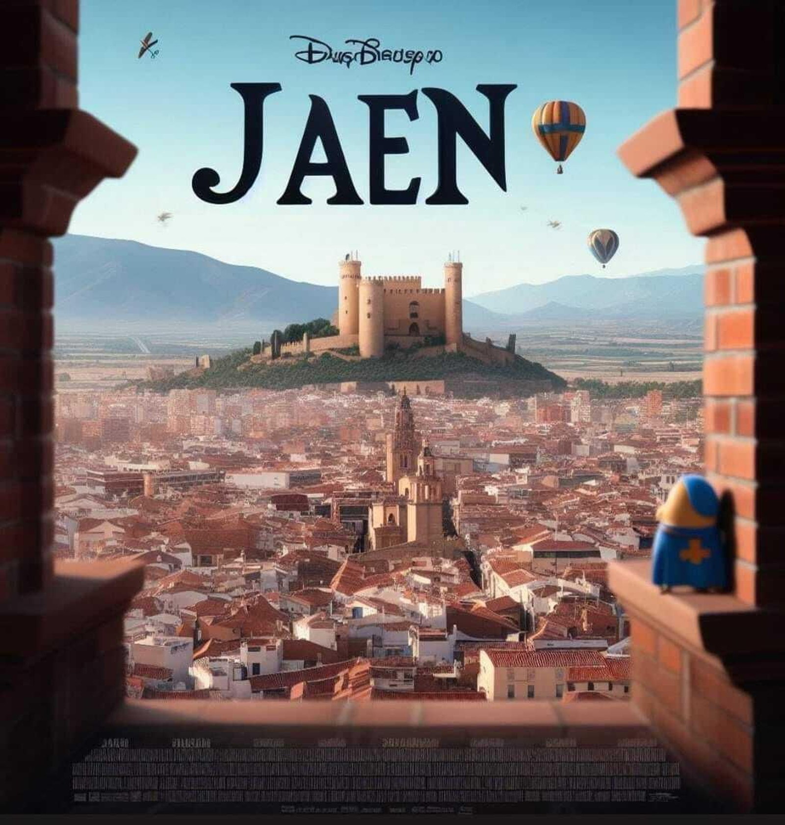 Cómo sería el cartel de 'Jaén, la película' de la factoría de animación más importante del mundo.