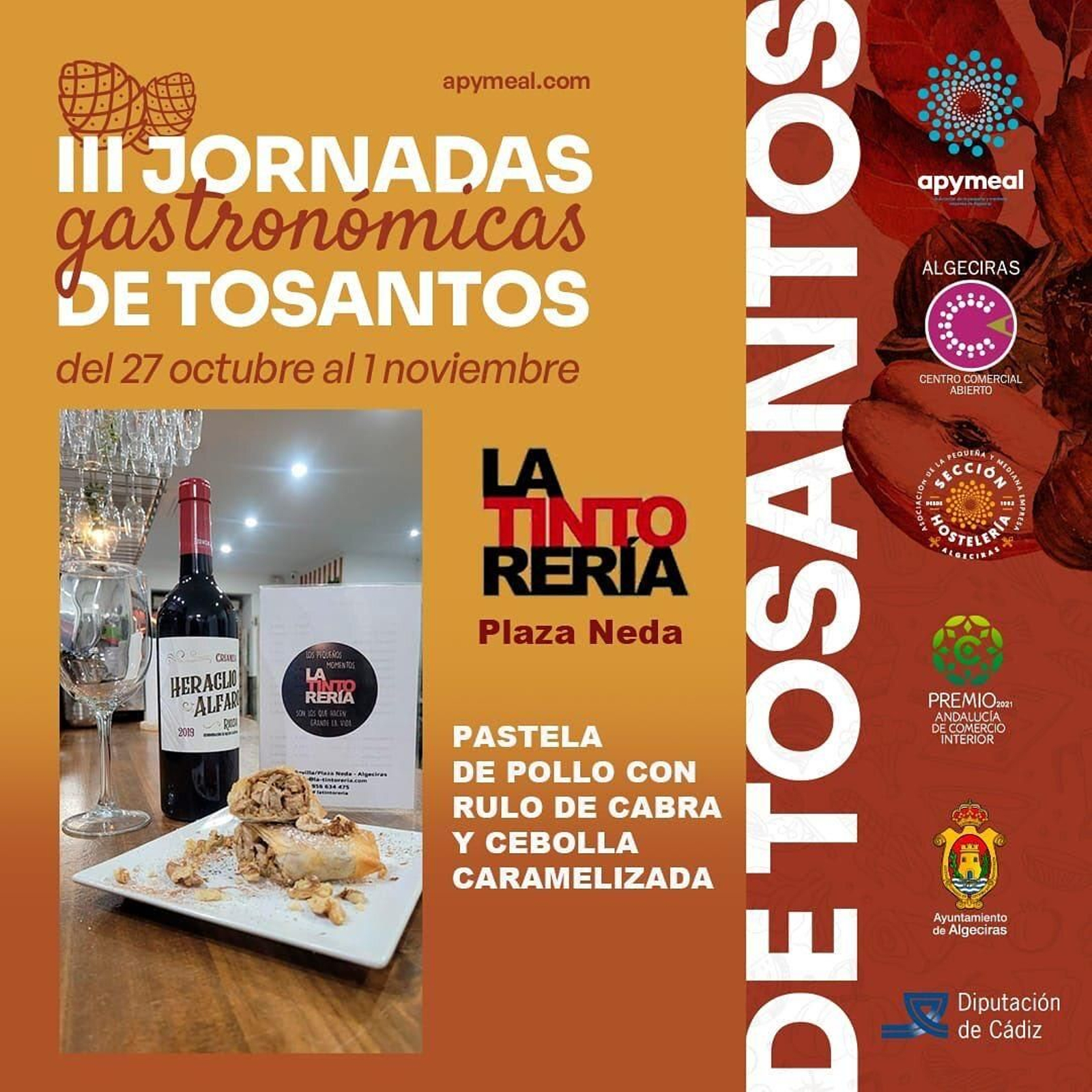 La Tintorería - Pastela de pollo con rulo de cabra y cebolla caramelizada