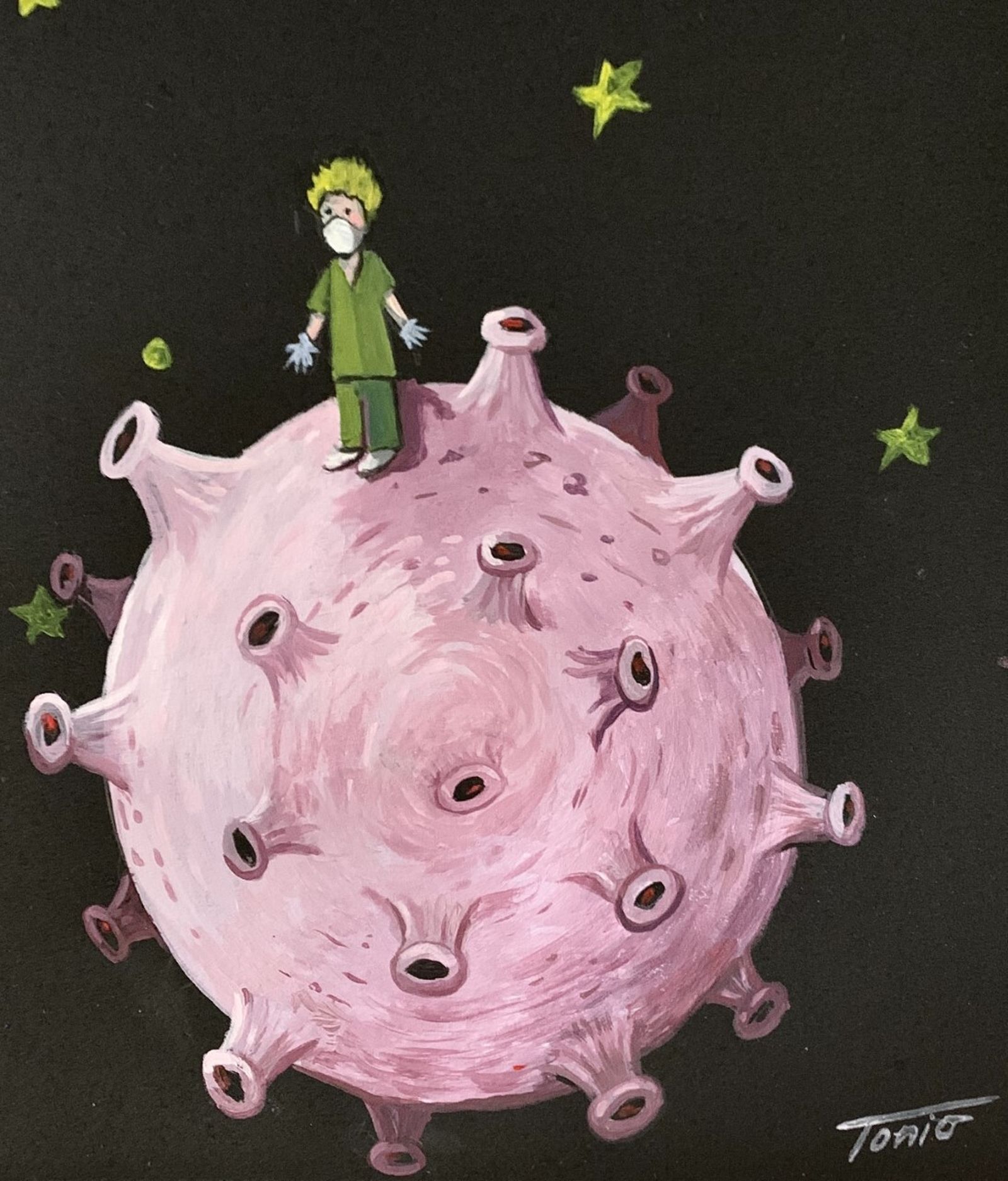 El Principito, versión de Antonio Quintana para la serie Virus Art.