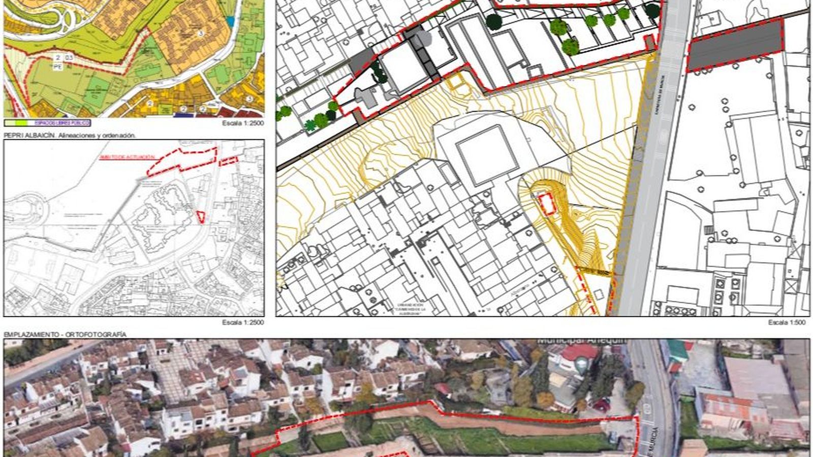 Plano con la zona de actuación.