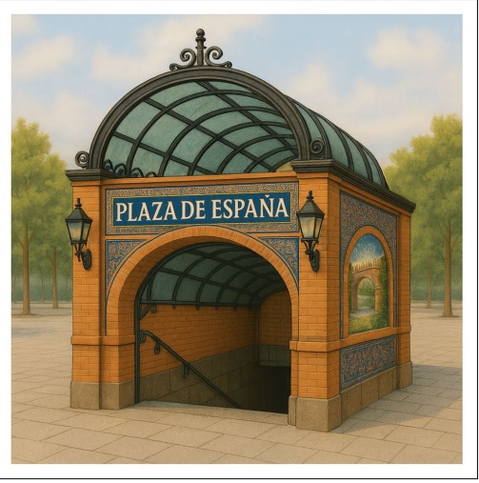 Propuesta de boca de Metro para la estación Plaza de España-Parque de María Luisa del tramo sur de la línea 3.