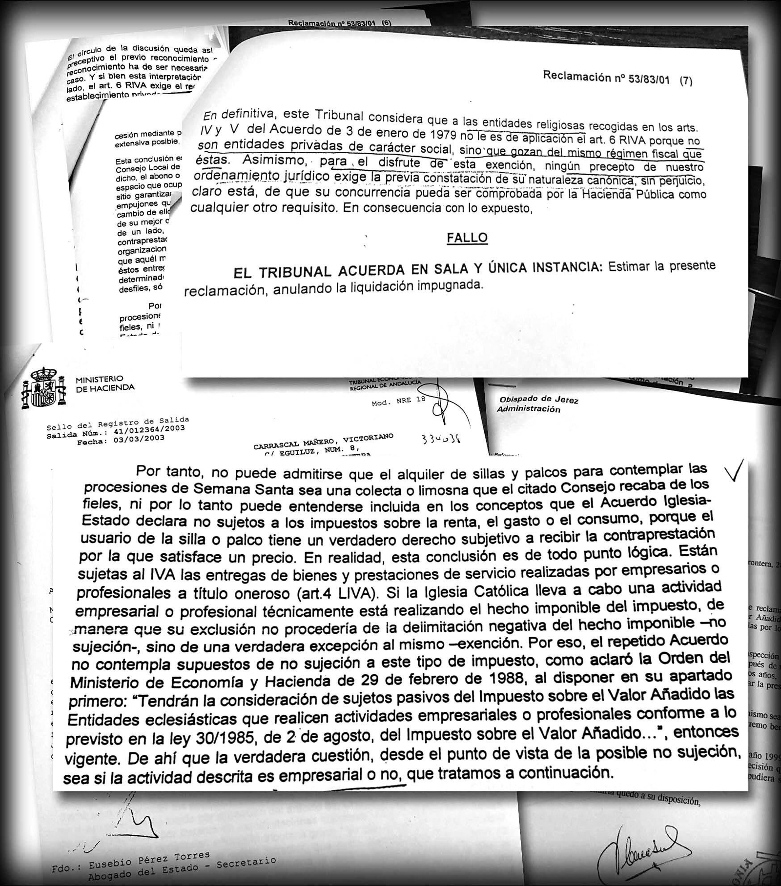 Extracto de la resolución del Tribunal Económico-administrativo de Andalucía