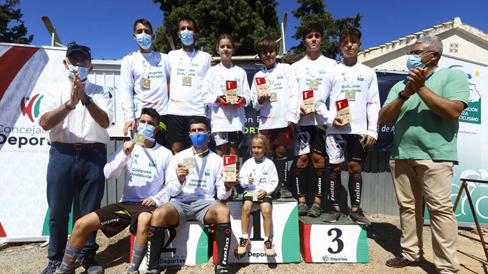 Los campeones de la prueba.