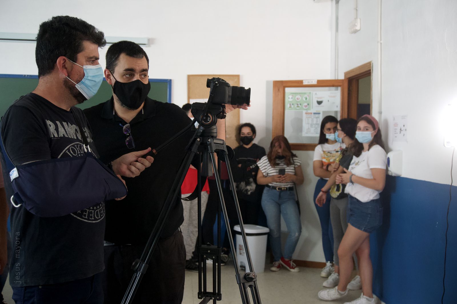 Un momento del rodaje del documental en el instituto.