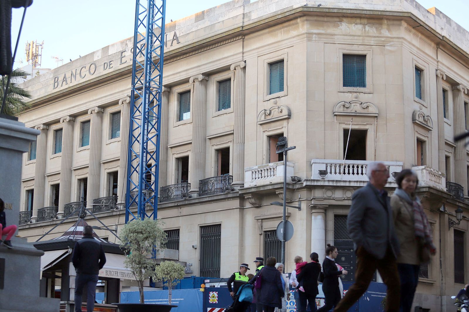 Imágenes del estado actual de las obras del Banco de España