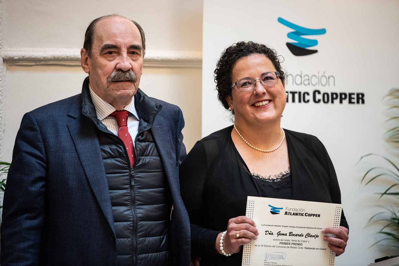 Imágenes de la entrega del premio literario "Hablando en cobre" de la Fundación Atlantic Copper