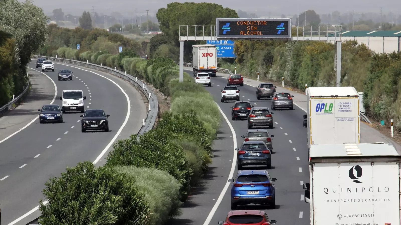 La autopista AP-4, a la altura de Jerez.