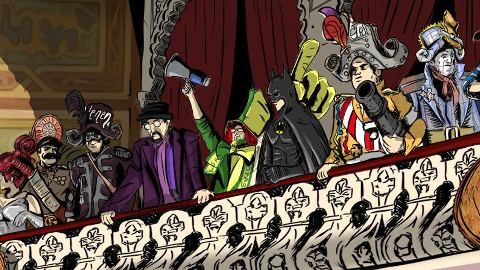 Detalle de uno de los palcos del Gran Teatro Falla recogido en la obra 'La Gran Final'.