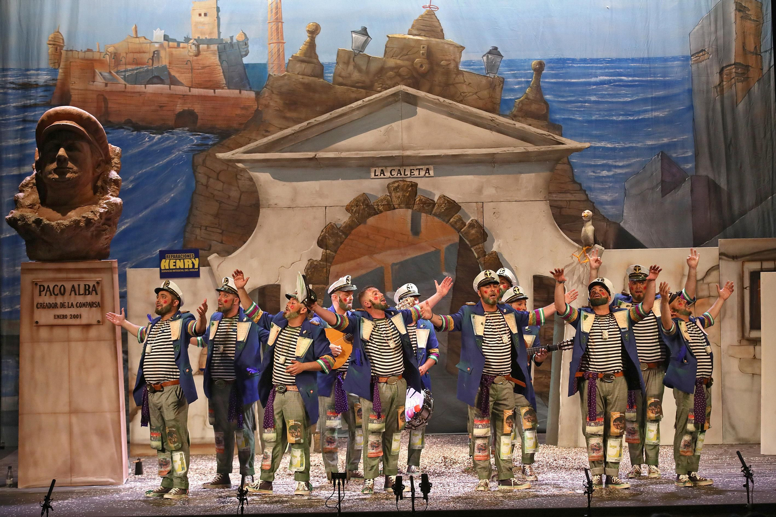 Actuación de la chirigota 'Los Pago alga'