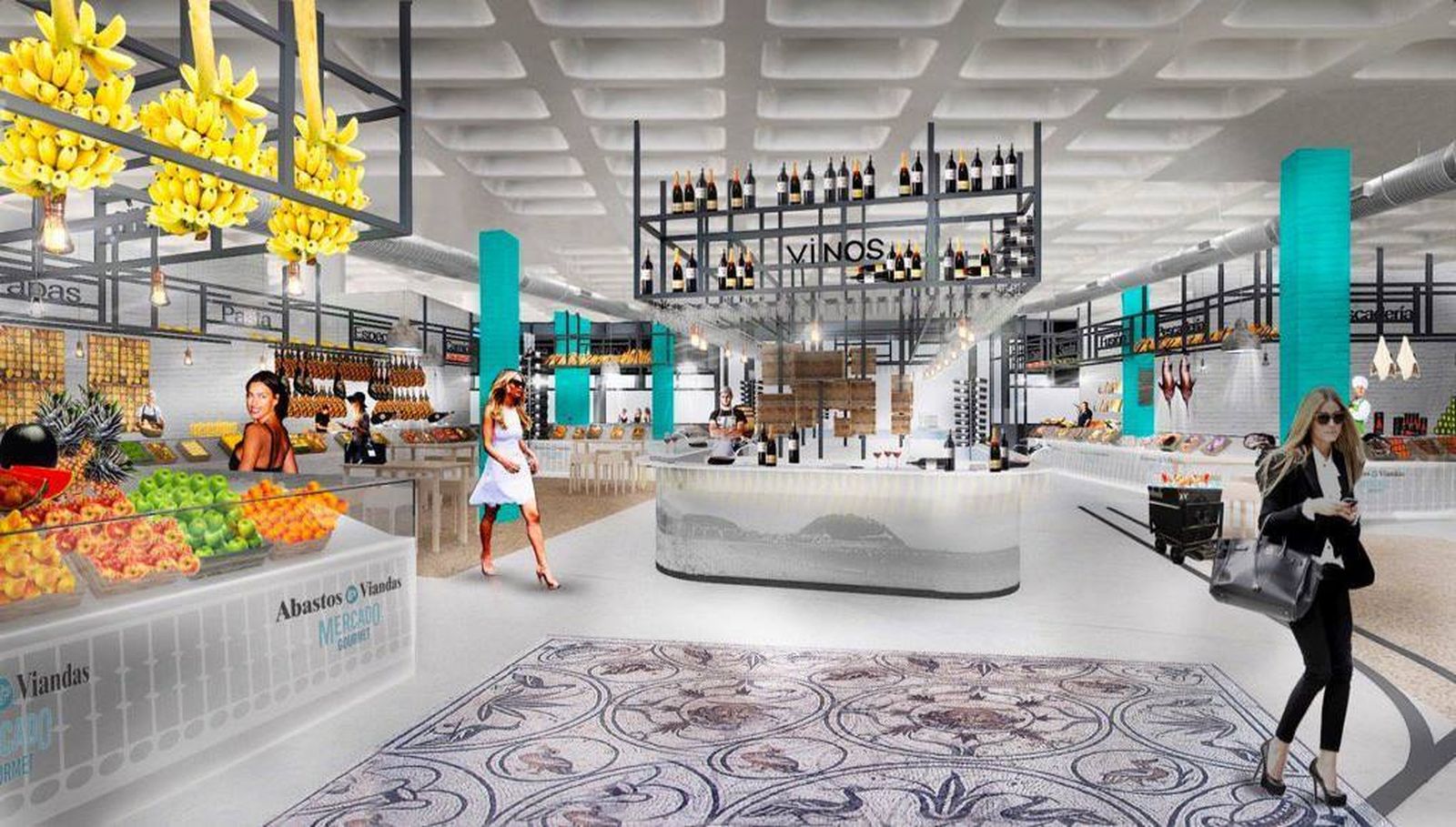 Infografía del nuevo mercado gourmet.