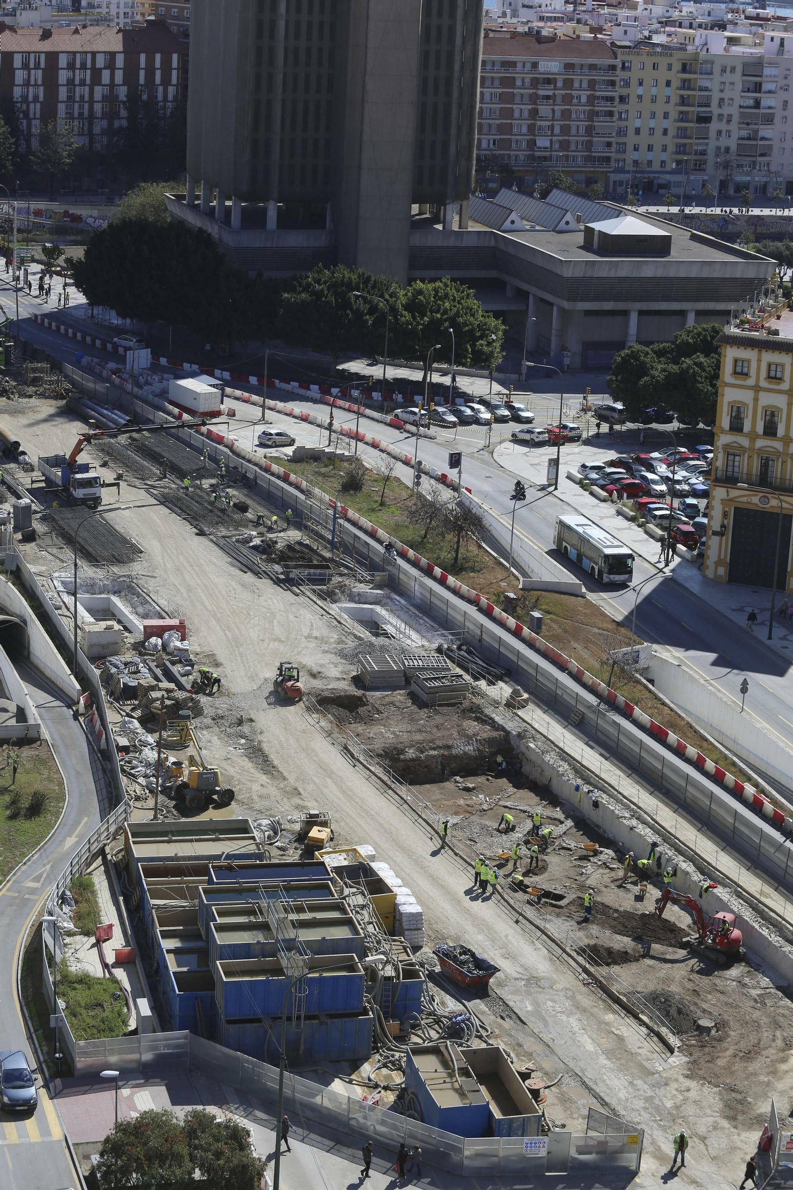 Fotos de las obras del Metro de Málaga