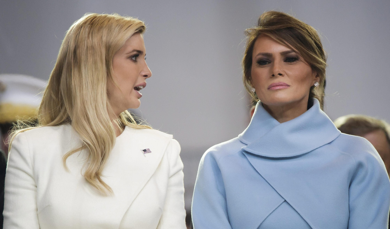 Melania e Ivanka Trump, en la ceremonia.