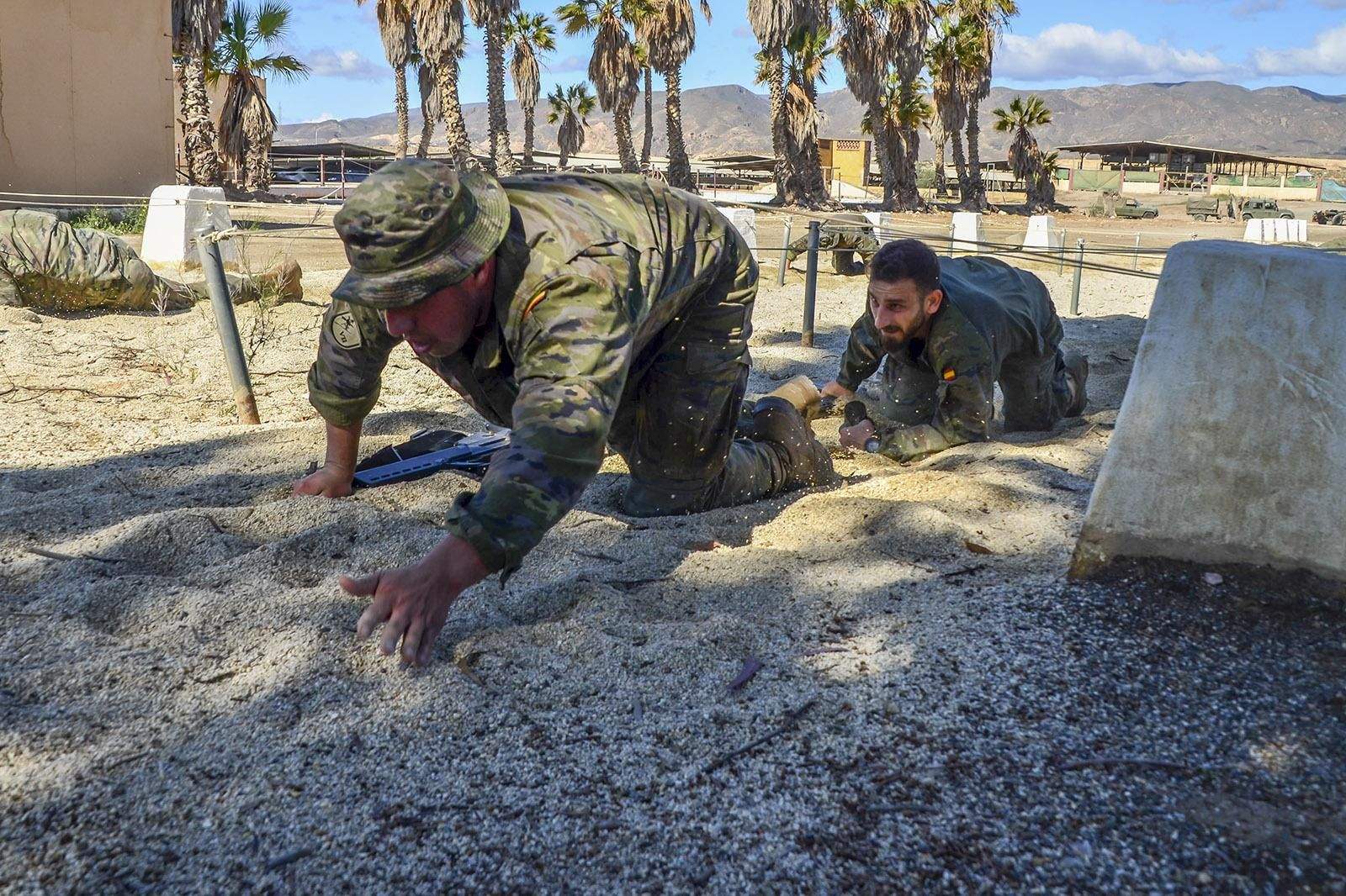 Paso de pista en la base de Viator.