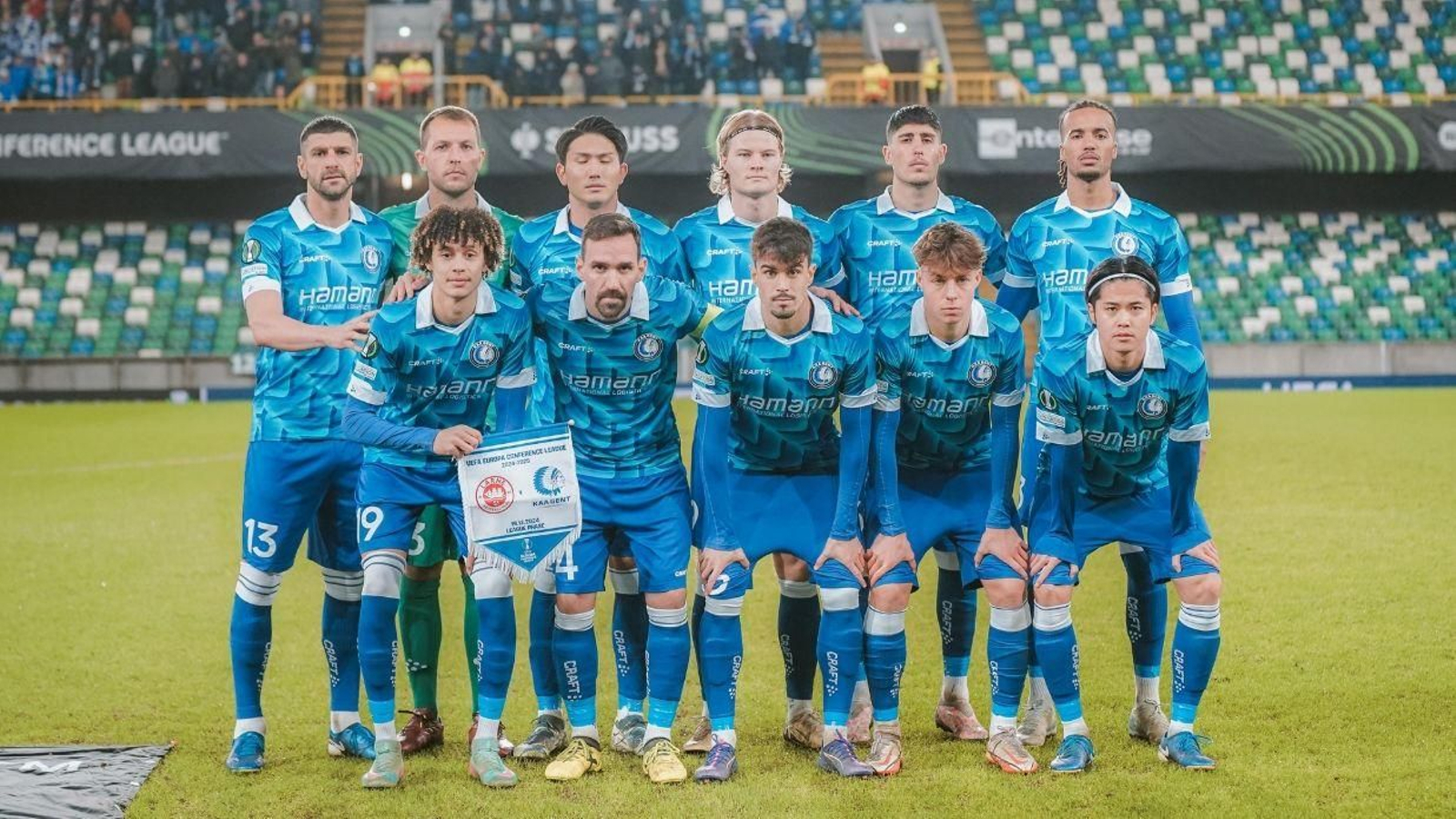 Los titulares del Gent en el último partido de la fase de liguilla