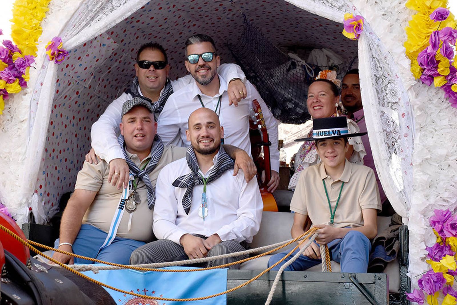 Imágenes de los carros de la Hermandad del Rocío de Huelva