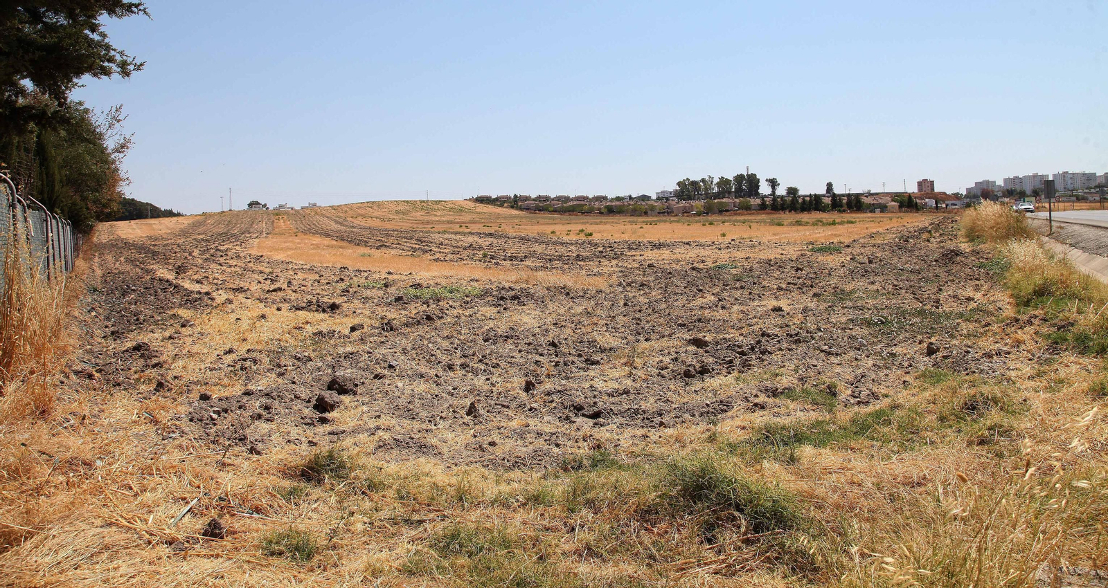 Terrenos de Reyal Urbis a pie de la Carretera de Trebujena para los que continúa buscando un comprador.