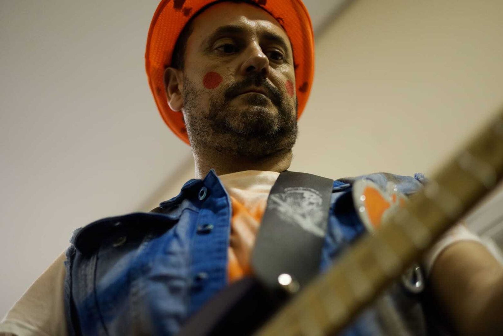 El ambiente de la sesión en camerinos