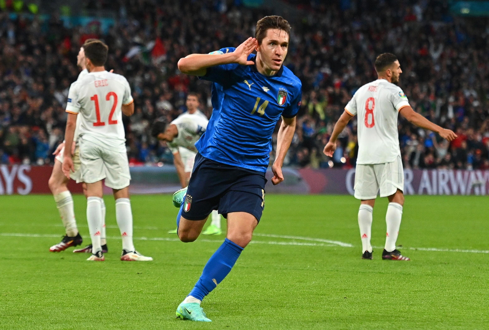 Las imágenes de la semifinal Italia-España de Eurocopa