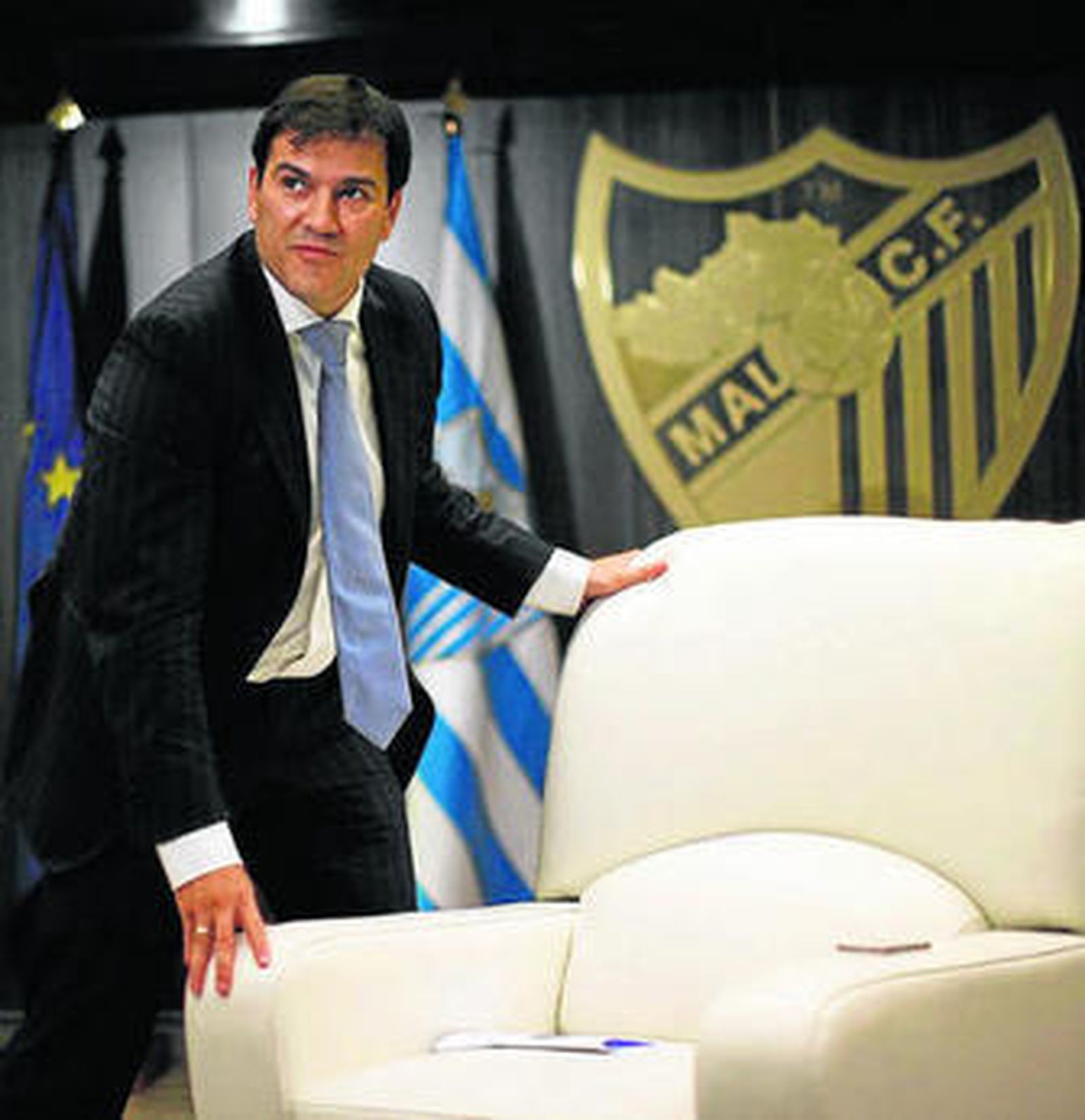 Vicente Casado, en la planta noble de La Rosaleda.