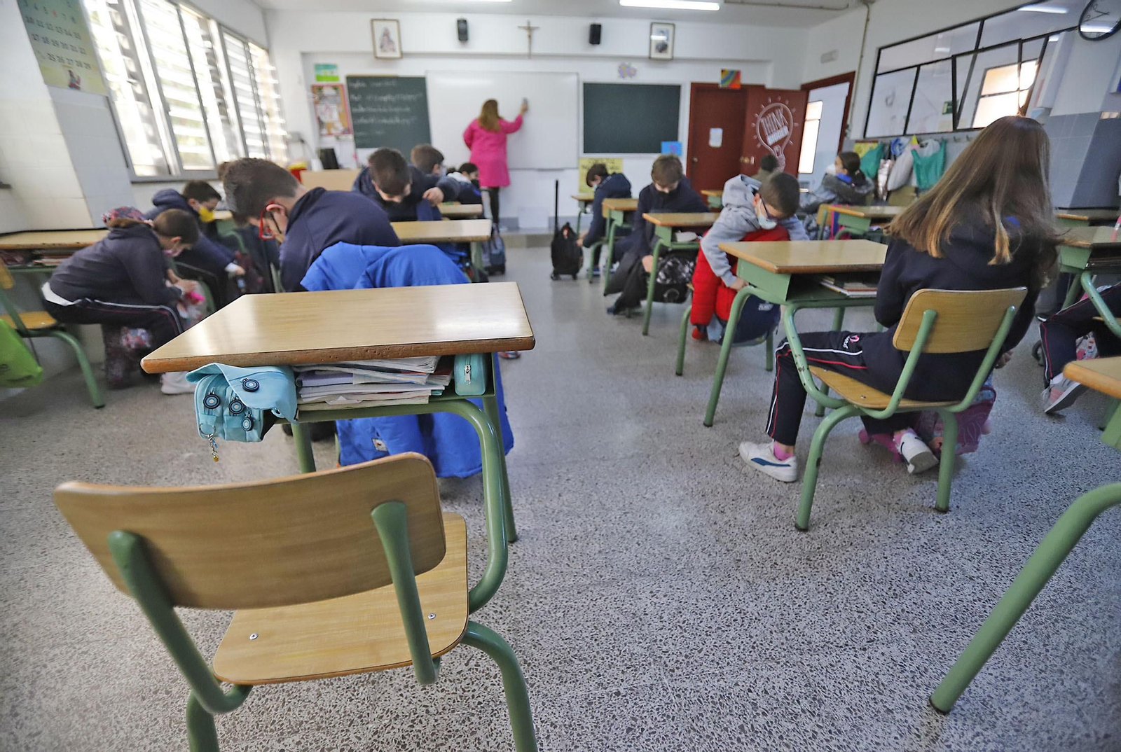 Aula de un centro onubense.