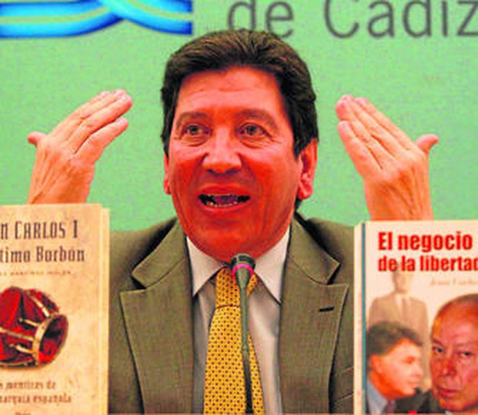 Barroso, en una rueda de prensa en la Diputación antes de ser juzgado en la Audiencia Nacional.