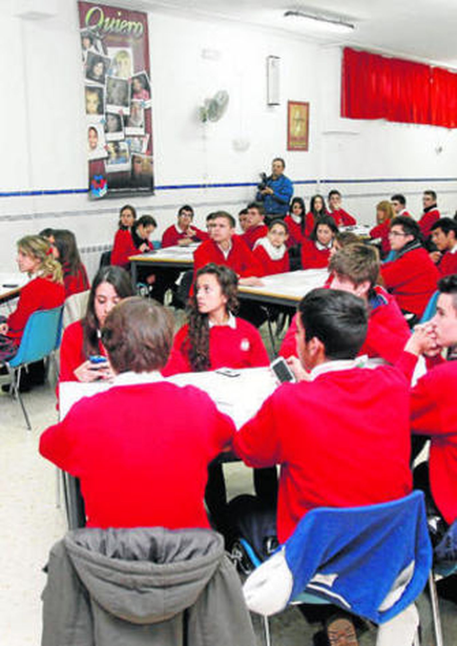 Alumnos de un colegio concertado de la capital.