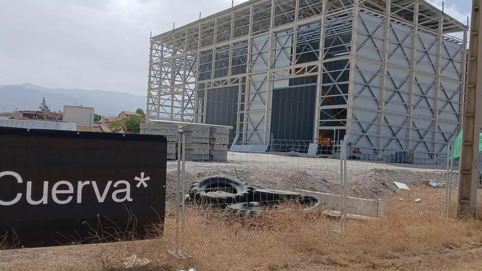 Construcción del nuevo edificio para los simuladores del Ejército del Aire en la base de Armilla.