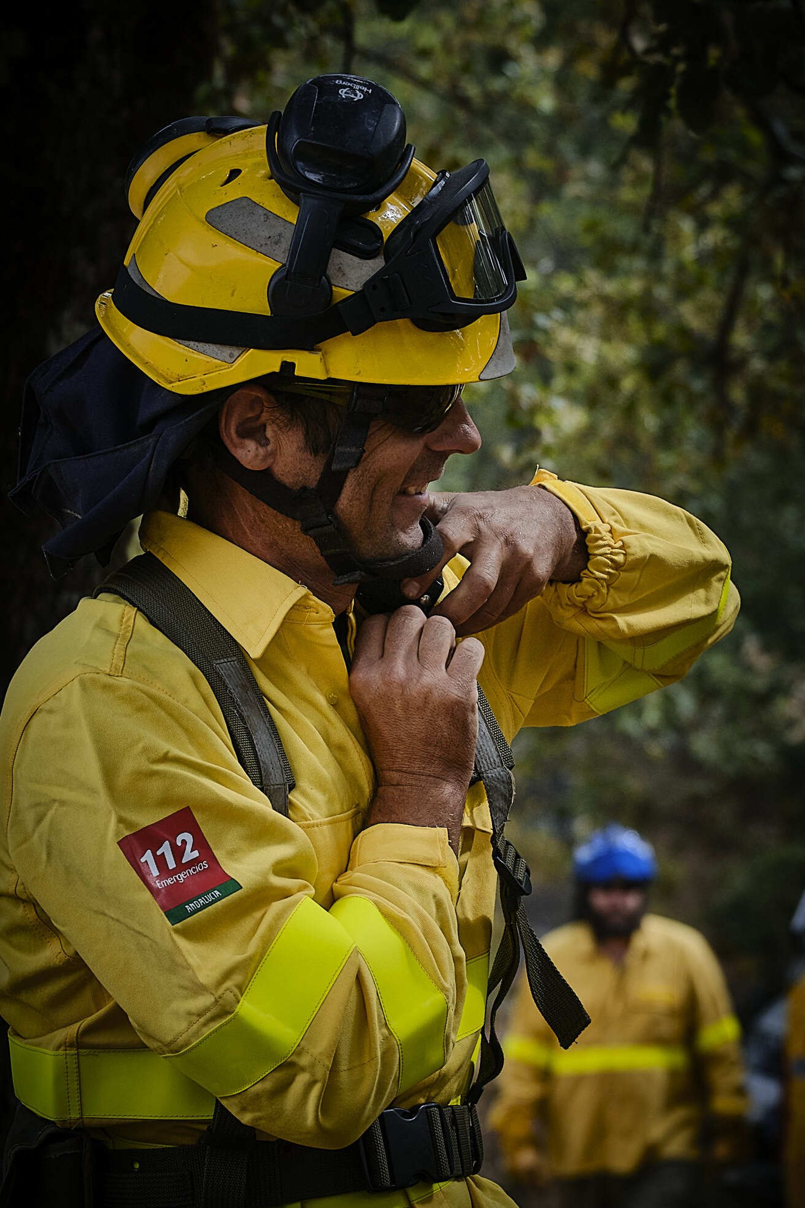 Simulacro de incendio del CEDEFO de Algodonales.