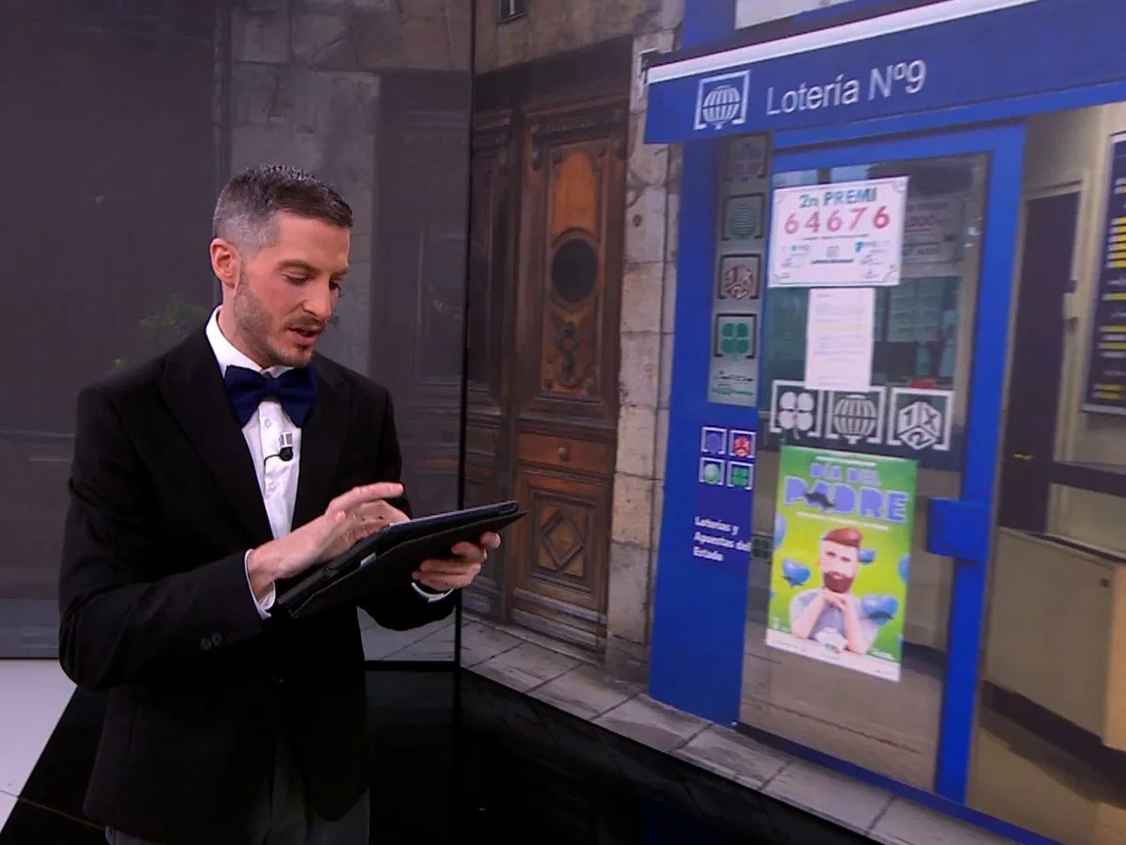 Nando Escribano en el programa 'Espejo público del pasado lunes, con motivo de la Lotería de Navidad