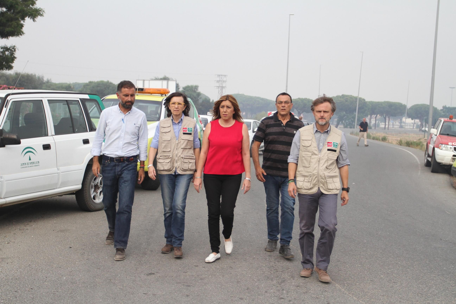 Las imágenes del incendio en Moguer y Mazagón