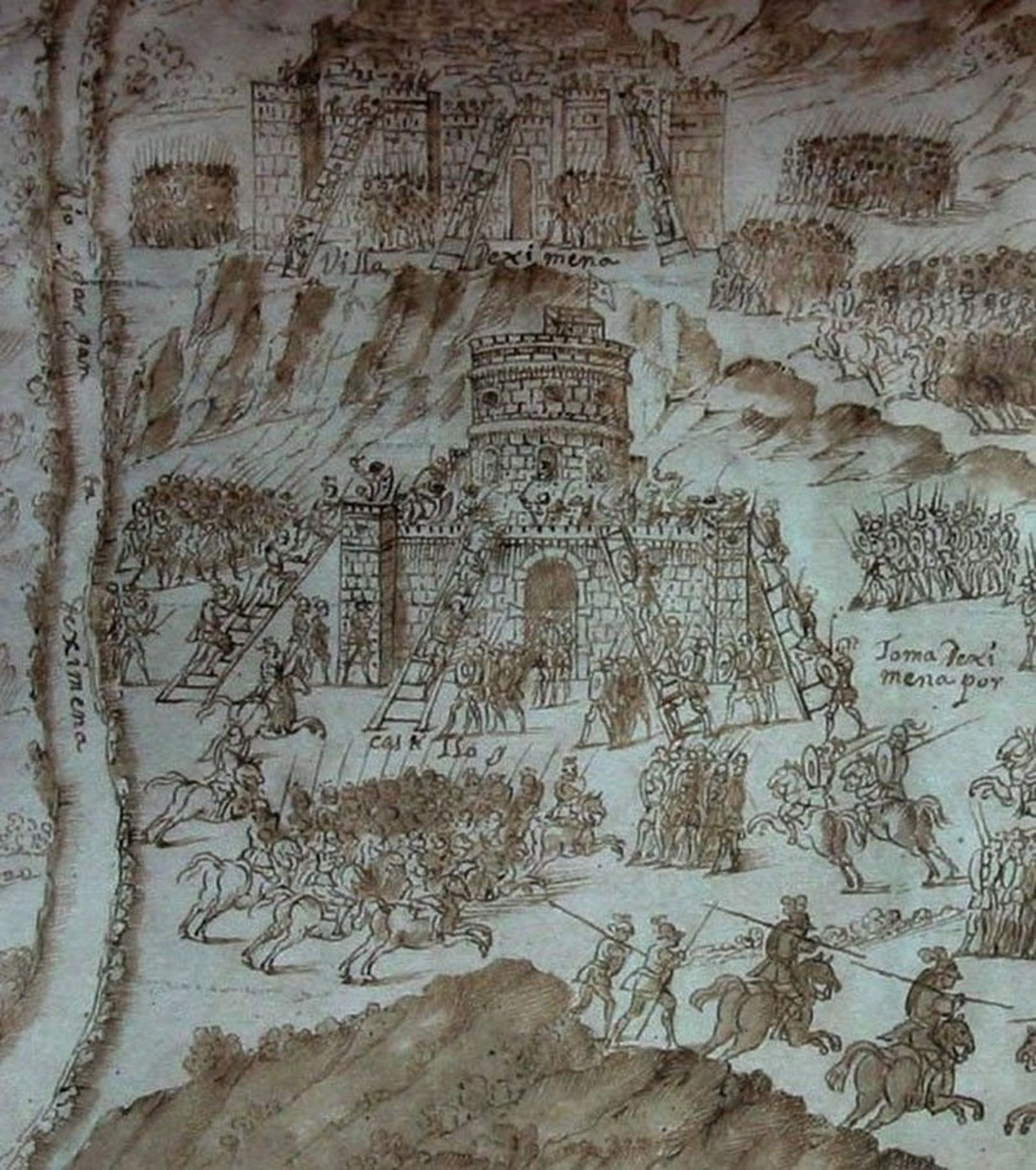 Una representación fantaseada de la conquista de Jimena, población que, en el siglo XV, tenía un difícil y peligroso mantenimiento, por lo que le fue concedido el “Privilegio de Homicianos”