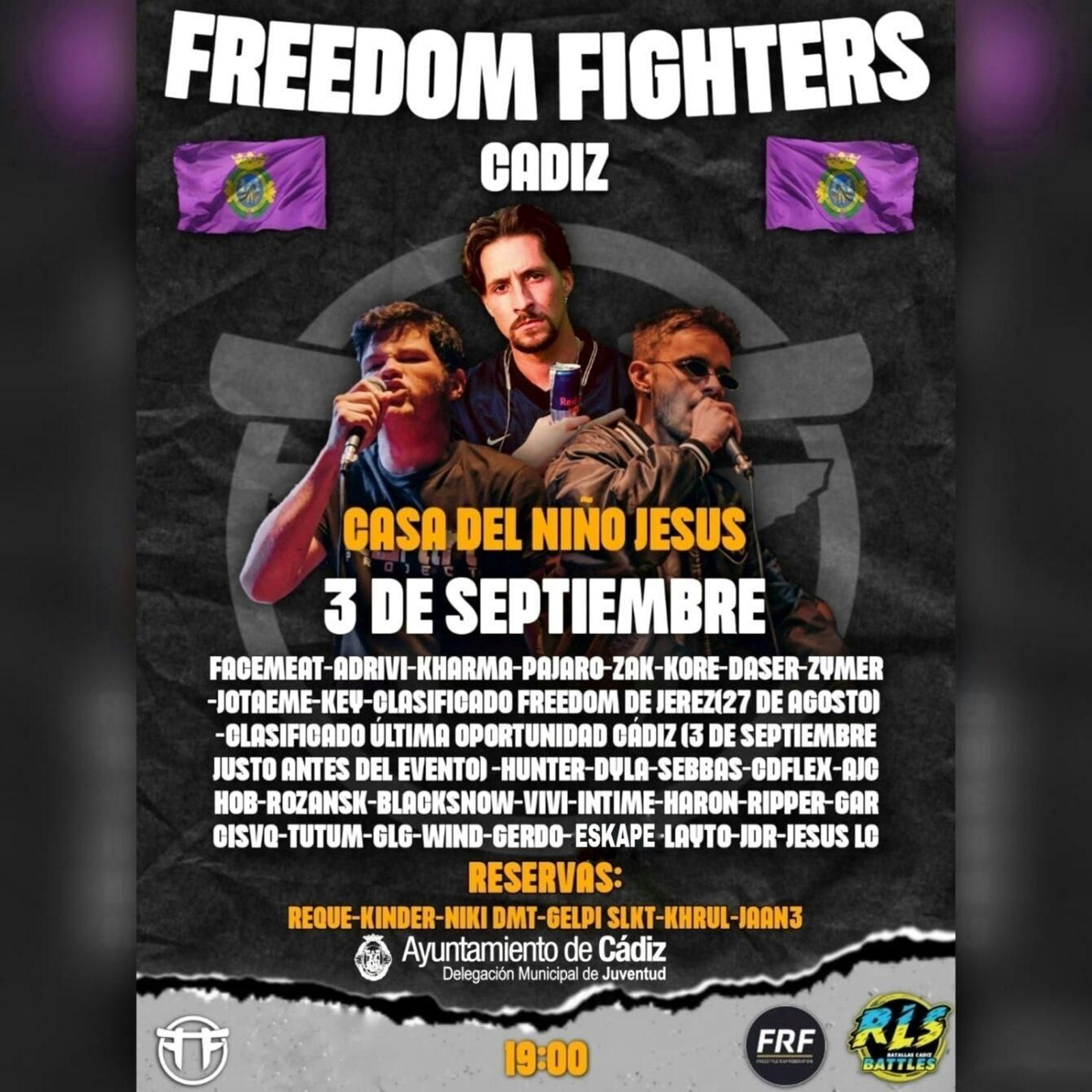 Cartel de la semifinal 'Freedom Fighters' en Cádiz