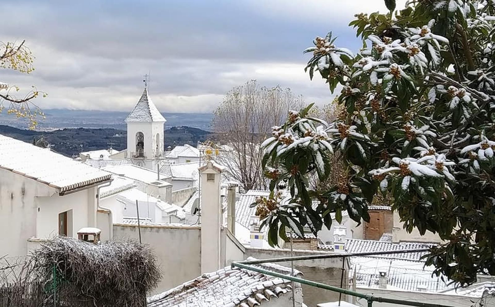 Fotos: La nieve llega a Granada capital y a pueblos del Cinturón