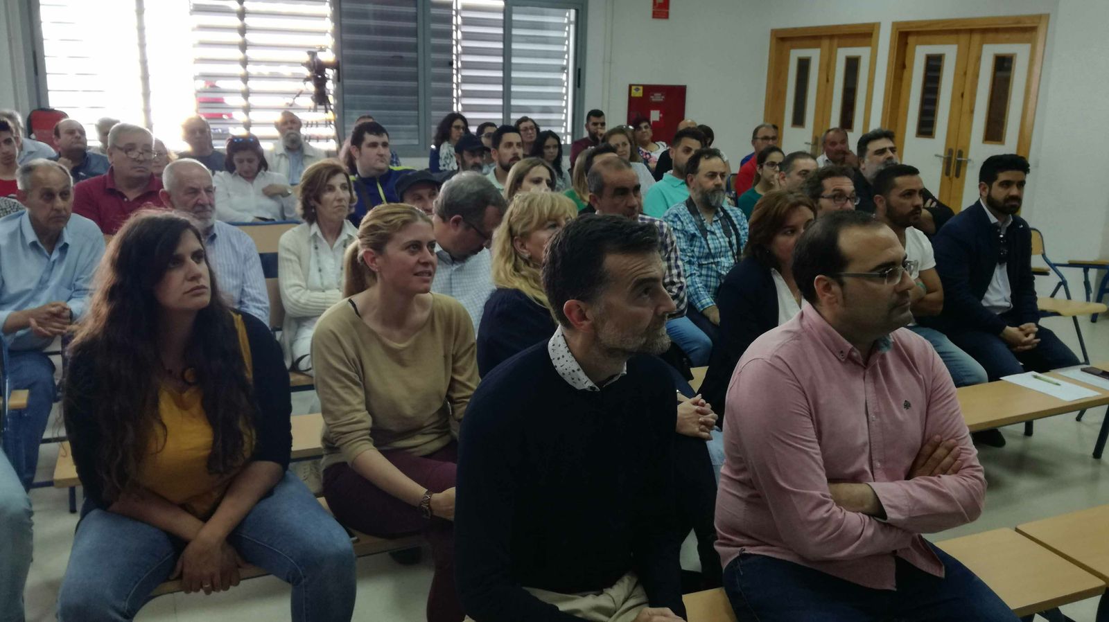 Maíllo y Palomares, durante un acto en la comarca.