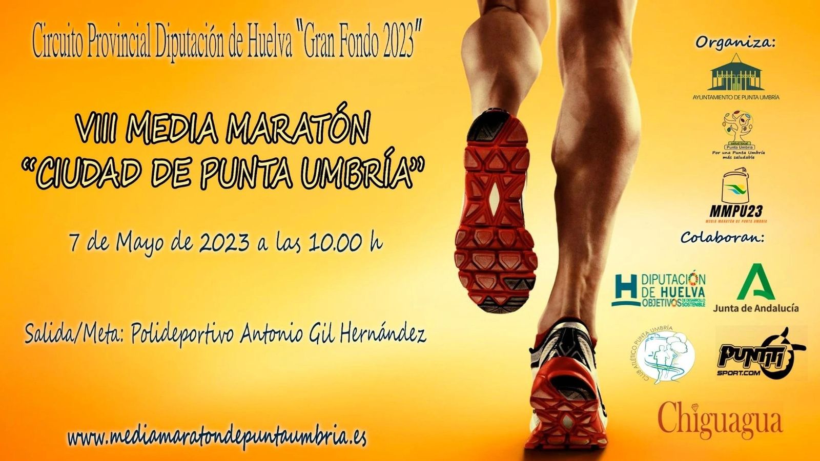Cartel  Media Maratón 'Ciudad de Punta Umbría'.