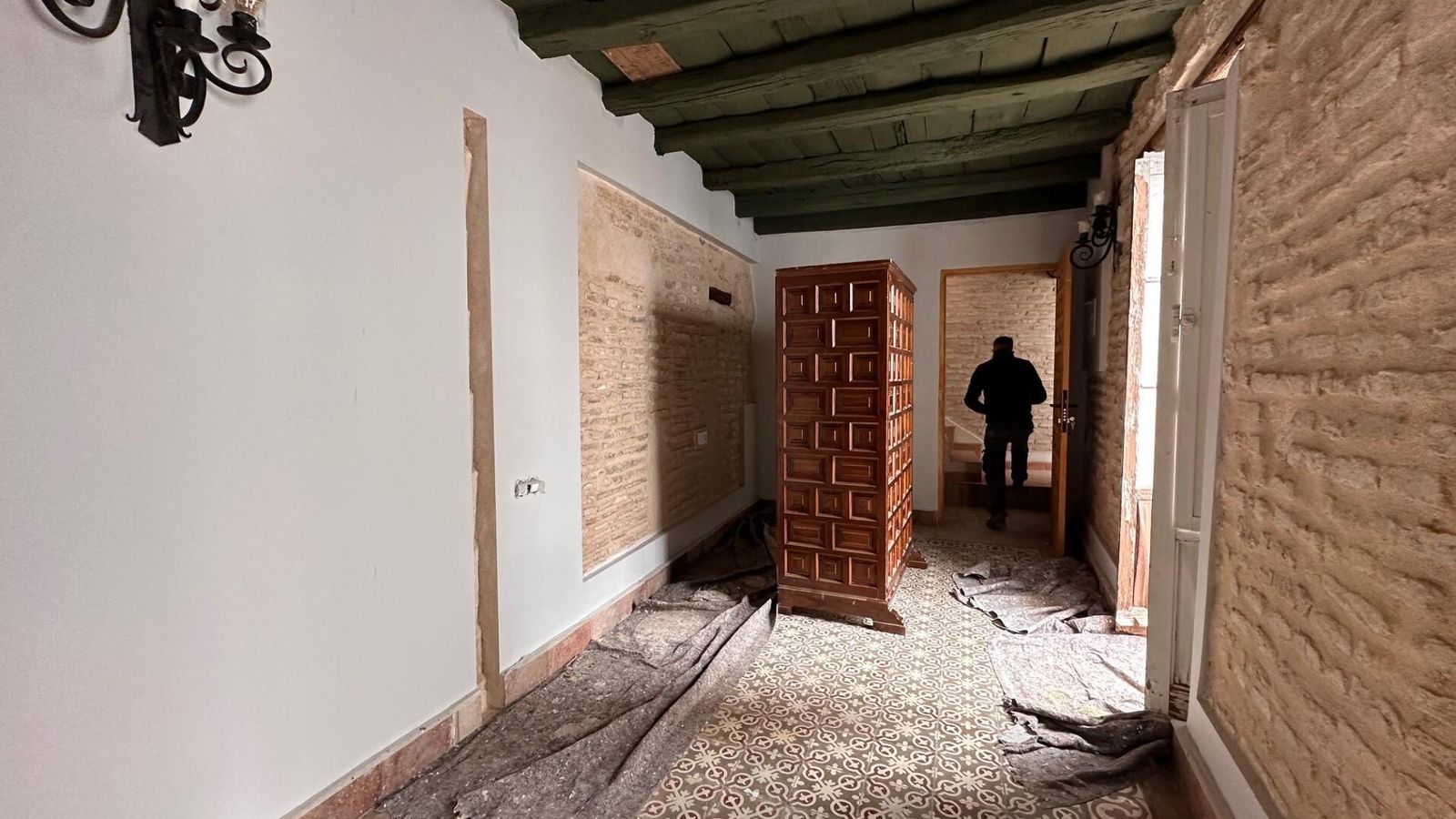 Las obras que se están realizando en la antigua casa del portero.