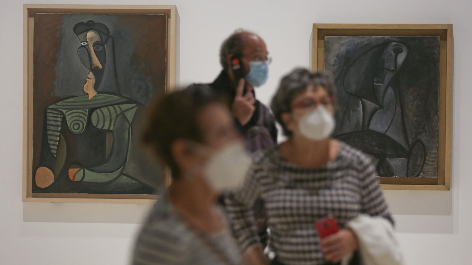 Visitantes en el Museo Picasso, hace unos días.