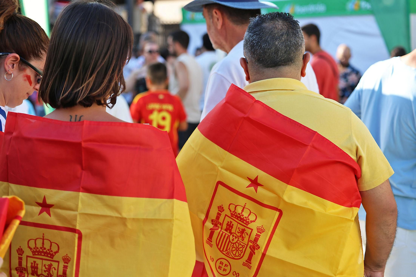 Imágenes de la Fan zone en Huelva de la Final de la Eurocopa entre Inglaterra y España Imágenes de la Fan zone en Huelva de la Final de la Eurocopa entre Inglaterra y España