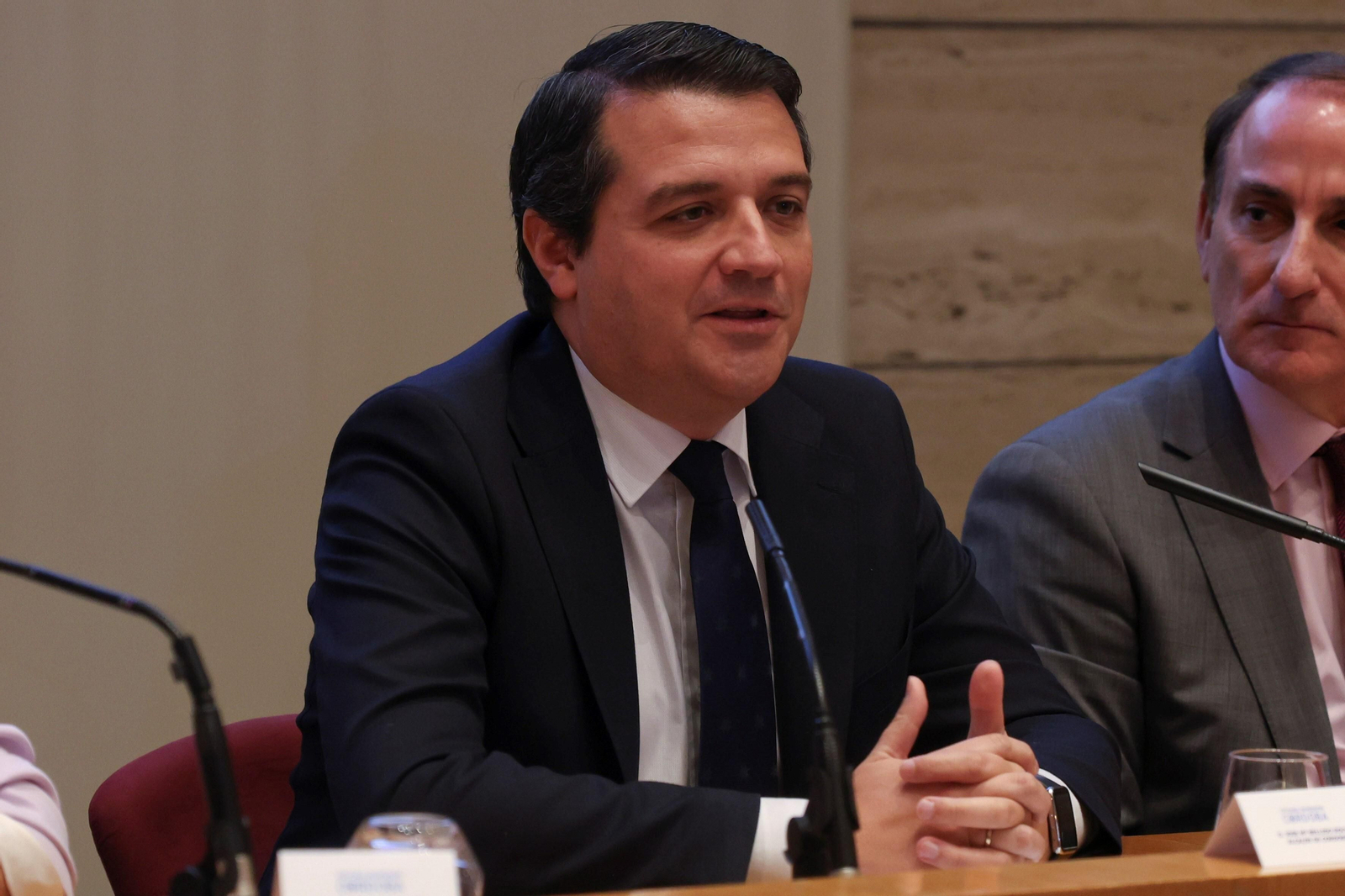 El alcalde de Córdoba, durante el encuentro en Málaga. El alcalde de Córdoba, durante el encuentro en Málaga.