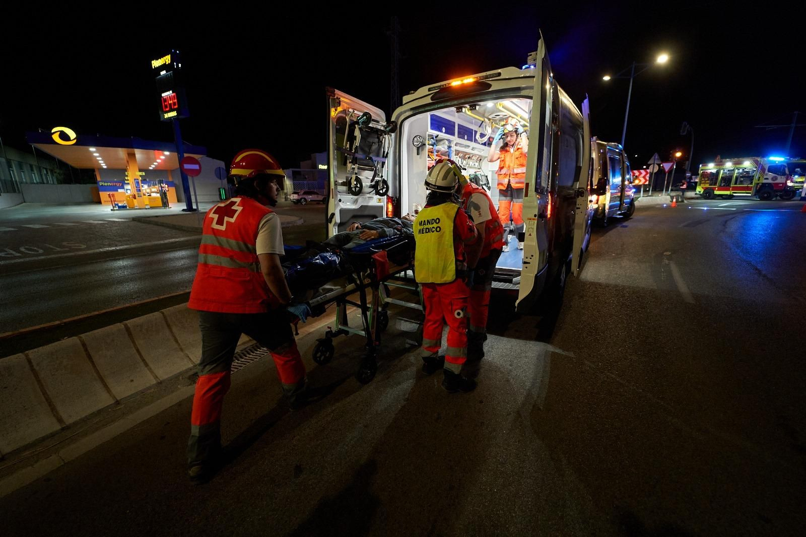 Simulacro de emergencia en el tranvía en Chiclana: las imágenes