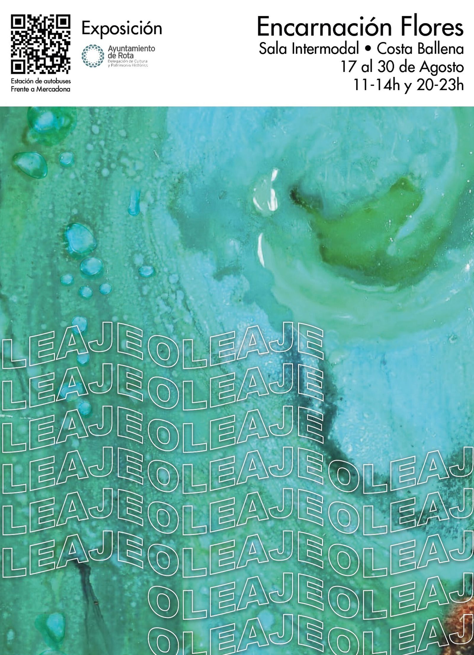 Cartel de la exposición 'Oleaje' de Encarnación Flores.