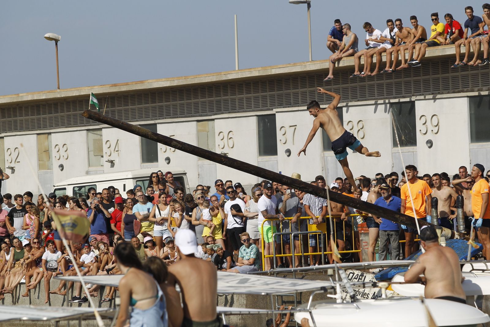 Fotogalería cucaña y procesión Fiestas Santa Ana Roquetas de Mar