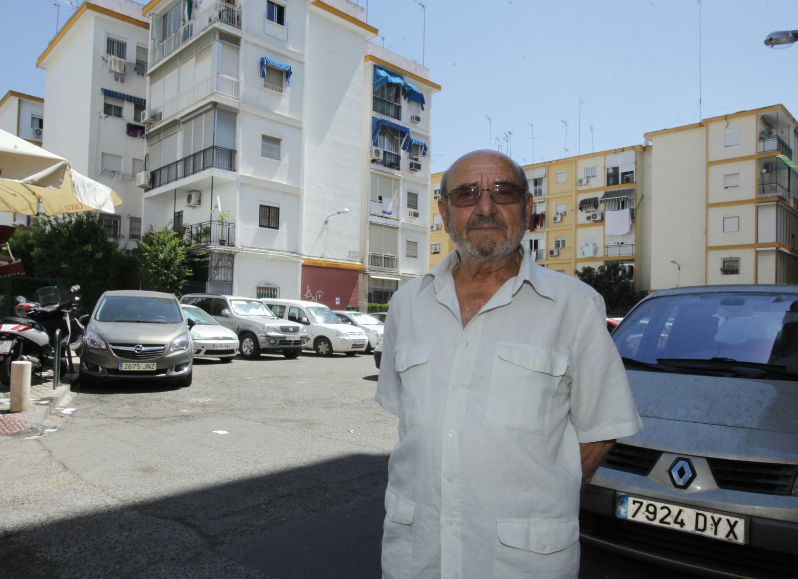 Juan Ramírez Corro fotografiado en la barriada de La Palmilla