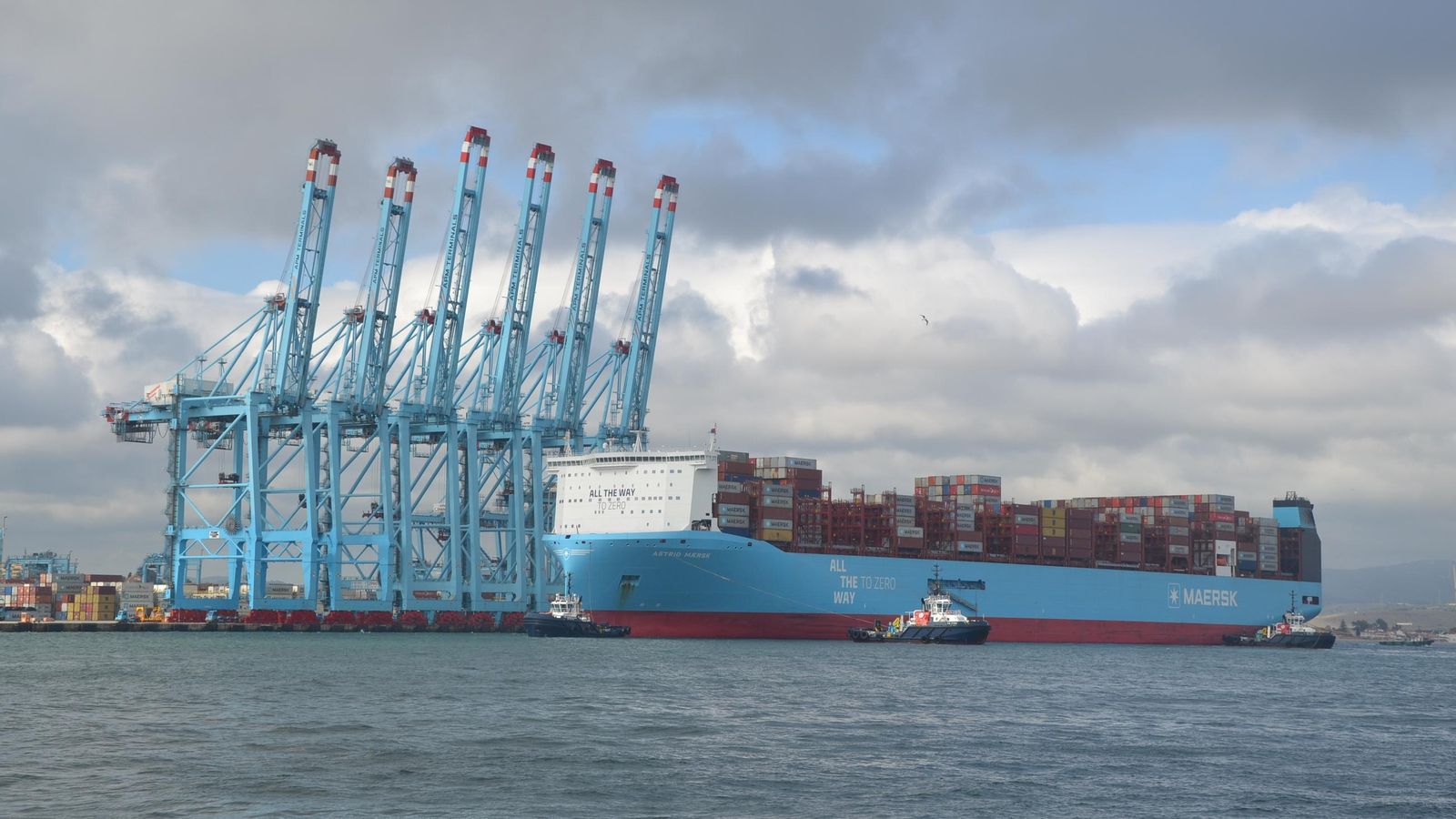 El 'Astrid Maersk', en el Puerto de Algeciras.