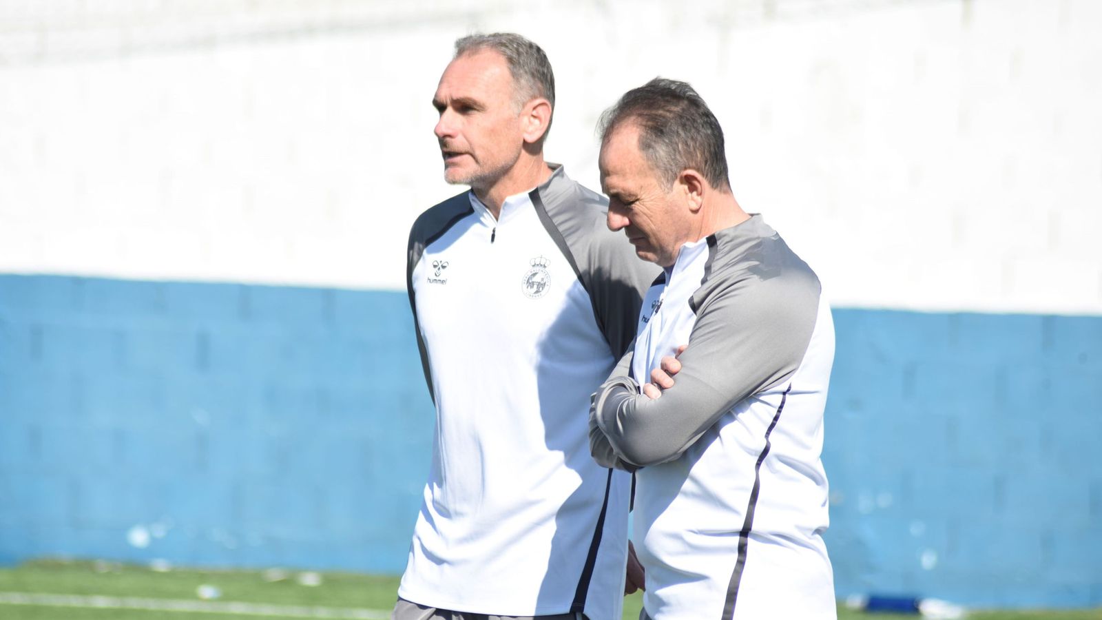 Carlos Guerra y Miguel Ángel Rondán, entrenadores de la Balona