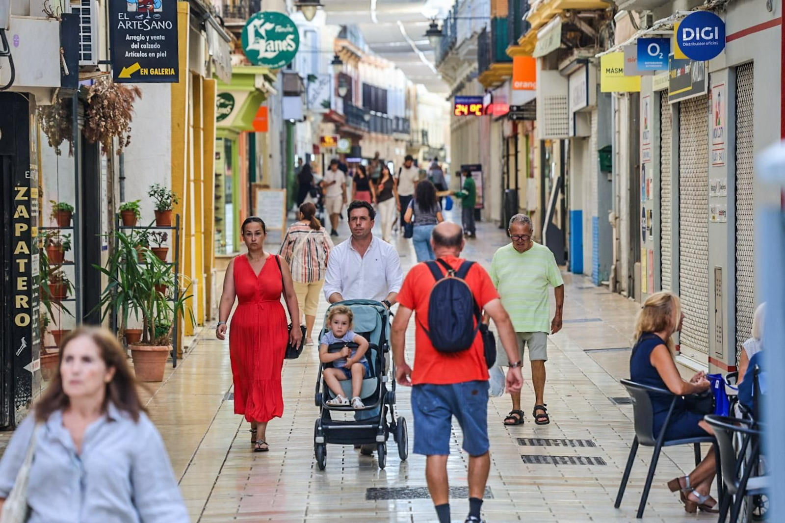 Imágenes del ambiente por el centro en la tarde del lunes
