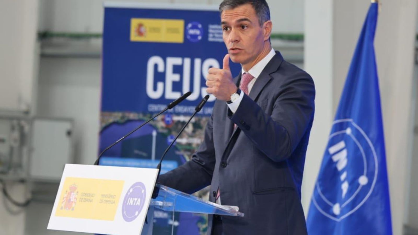 El presidente del Gobierno, Pedro Sánchez, durante su intervención en la inauguración del CEUS. El presidente del Gobierno, Pedro Sánchez, durante su intervención en la inauguración del CEUS.