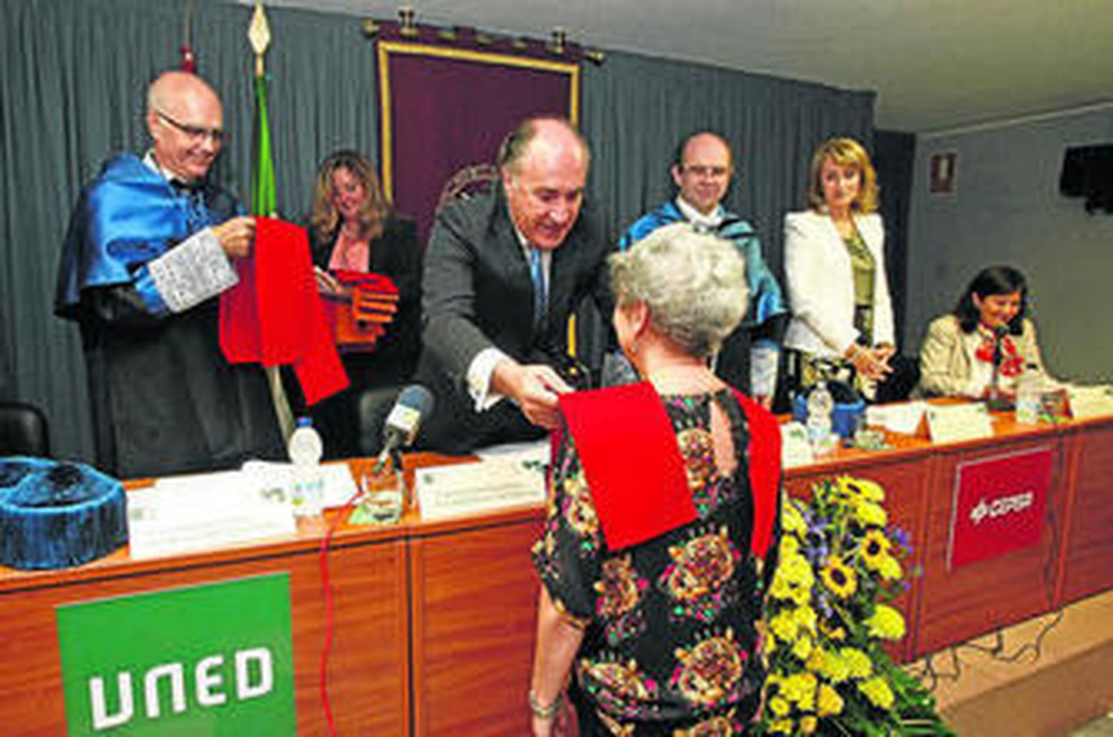 Imagen de la inauguración del curso académico en la Uned, ayer.