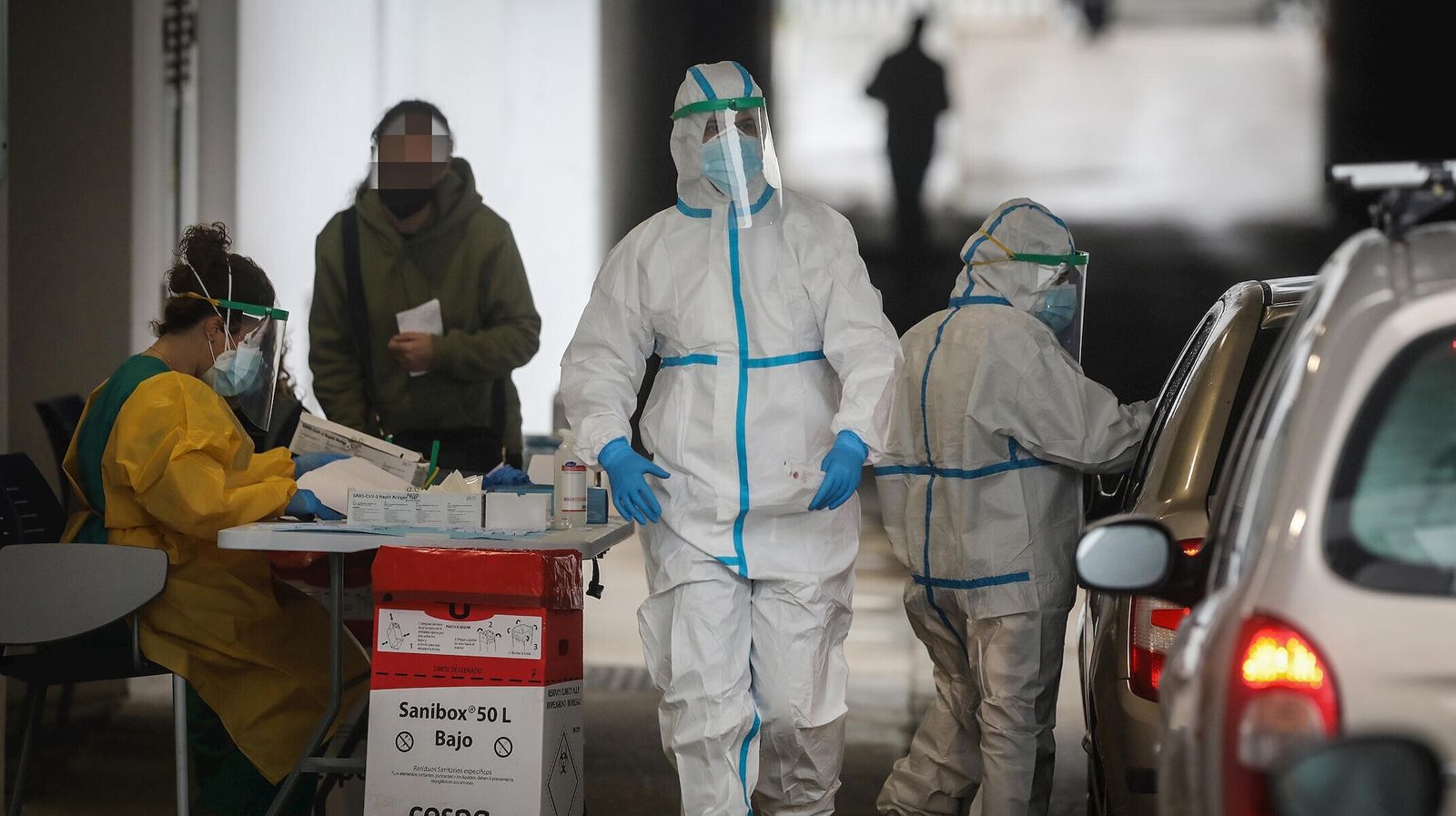 Uno de los puntos de vacunación contra el Covid-19 en Jerez.