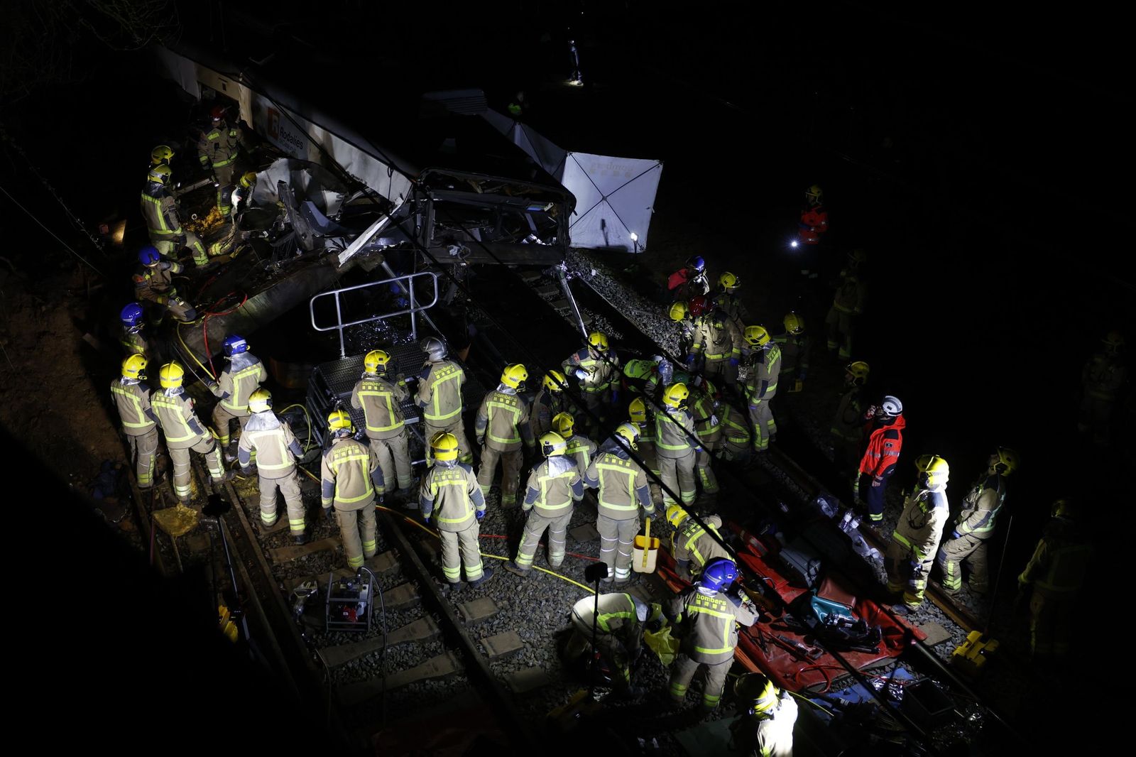 En imágenes, el accidente de tren en Barcelona